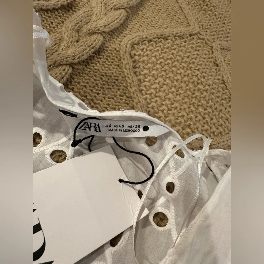 White Zara dress Size Small - Picture 7 of 8